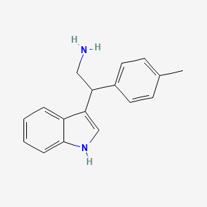 molecular formula C17H18N2 B2493822 2-(1H-indol-3-yl)-2-(4-methylphenyl)ethanamine CAS No. 203394-22-3