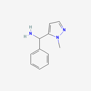 molecular formula C11H13N3 B2493824 (1-Méthyl-1H-pyrazol-5-yl)(phényl)méthanamine CAS No. 1009486-61-6