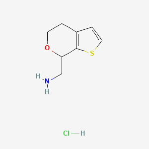 molecular formula C8H12ClNOS B2493825 4,7-dihydro-5H-Thieno[2,3-c]pyran-7-methanamine hydrochloride CAS No. 1310421-50-1