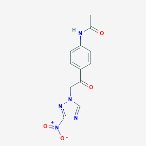molecular formula C12H11N5O4 B249383 N-{4-[(3-nitro-1H-1,2,4-triazol-1-yl)acetyl]phenyl}acetamide 