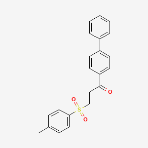 molecular formula C22H20O3S B2493832 1-[1,1'-Biphenyl]-4-yl-3-[(4-methylphenyl)sulfonyl]-1-propanone CAS No. 63472-09-3