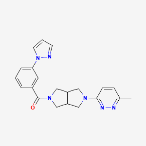 [2-(6-Methylpyridazin-3-yl)-1,3,3a,4,6,6a-hexahydropyrrolo[3,4-c]pyrrol-5-yl]-(3-pyrazol-1-ylphenyl)methanone