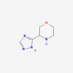 molecular formula C6H10N4O B2493839 3-(4H-1,2,4-三唑-3-基)吗啉 CAS No. 1516710-37-4