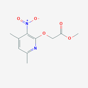 molecular formula C10H12N2O5 B2493850 Methyl [(4,6-dimethyl-3-nitropyridin-2-yl)oxy]acetate CAS No. 893764-49-3