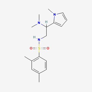 molecular formula C17H25N3O2S B2493861 N-(2-(dimethylamino)-2-(1-methyl-1H-pyrrol-2-yl)ethyl)-2,4-dimethylbenzenesulfonamide CAS No. 1049373-36-5