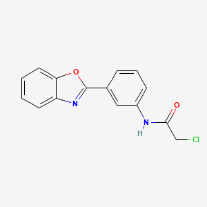 molecular formula C15H11ClN2O2 B2493877 N-[3-(1,3-benzoxazol-2-yl)phenyl]-2-chloroacetamide CAS No. 874590-14-4
