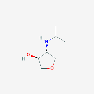 molecular formula C7H15NO2 B2493882 (3S,4R)-4-[(propan-2-yl)amino]oxolan-3-ol CAS No. 1844859-59-1; 1932594-09-6