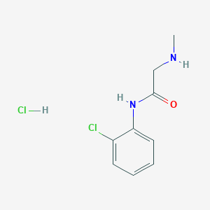 molecular formula C9H12Cl2N2O B2493884 N-(2-chlorophenyl)-2-(methylamino)acetamide hydrochloride CAS No. 1052542-12-7