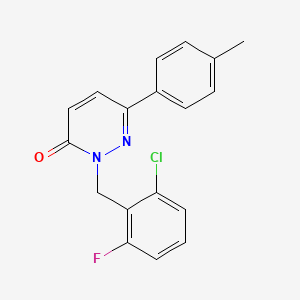 molecular formula C18H14ClFN2O B2493892 2-(2-chloro-6-fluorobenzyl)-6-(4-methylphenyl)pyridazin-3(2H)-one CAS No. 891397-49-2