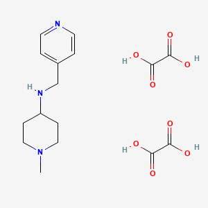 molecular formula C16H23N3O8 B2493893 1-methyl-N-(4-pyridinylmethyl)-4-piperidinamine diethanedioate CAS No. 1559064-01-5
