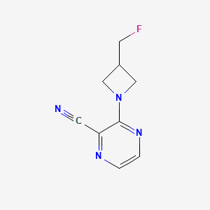 molecular formula C9H9FN4 B2493896 3-(3-(Fluoromethyl)azetidin-1-yl)pyrazine-2-carbonitrile CAS No. 2034606-44-3