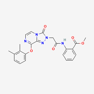 molecular formula C23H21N5O5 B2493902 甲基-2-(2-(8-(2,3-二甲基苯氧)-3-氧代-[1,2,4]三唑并[4,3-a]吡嗪-2(3H)-基)乙酰氨基)苯甲酸酯 CAS No. 1251692-84-8
