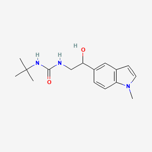 molecular formula C16H23N3O2 B2493906 1-(tert-butyl)-3-(2-hydroxy-2-(1-methyl-1H-indol-5-yl)ethyl)urea CAS No. 2034527-65-4