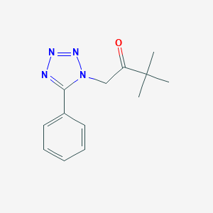 molecular formula C13H16N4O B249391 3,3-dimethyl-1-(5-phenyl-1H-tetraazol-1-yl)-2-butanone 