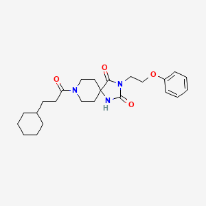 8-(3-Cyclohexylpropanoyl)-3-(2-phenoxyethyl)-1,3,8-triazaspiro[4.5]decane-2,4-dione