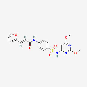 molecular formula C19H18N4O6S B2493928 (2E)-N-{4-[(2,6-dimethoxypyrimidin-4-yl)sulfamoyl]phenyl}-3-(furan-2-yl)prop-2-enamide CAS No. 433972-25-9