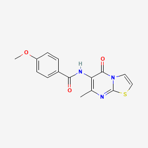 molecular formula C15H13N3O3S B2493929 4-甲氧基-N-(7-甲基-5-氧代-5H-噻唑并[3,2-a]嘧啶-6-基)苯甲酰胺 CAS No. 954600-82-9