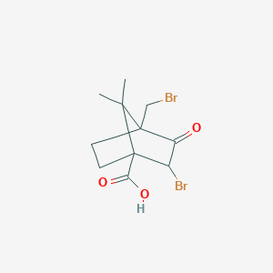 2-Bromo-4-(bromomethyl)-7,7-dimethyl-3-oxobicyclo[2.2.1]heptanecarboxylic acid