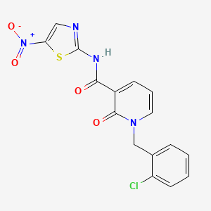 molecular formula C16H11ClN4O4S B2493944 1-(2-chlorobenzyl)-N-(5-nitrothiazol-2-yl)-2-oxo-1,2-dihydropyridine-3-carboxamide CAS No. 941952-61-0