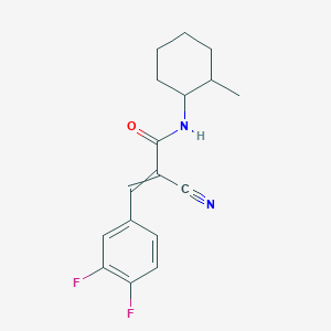2-cyano-3-(3,4-difluorophenyl)-N-(2-methylcyclohexyl)prop-2-enamide