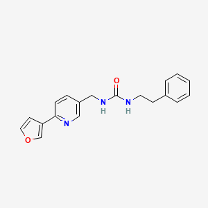 molecular formula C19H19N3O2 B2493962 1-((6-(Furan-3-yl)pyridin-3-yl)methyl)-3-phenethylurea CAS No. 2034561-60-7