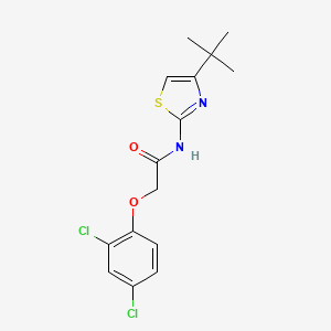 molecular formula C15H16Cl2N2O2S B2493975 N-(4-tert-butyl-1,3-thiazol-2-yl)-2-(2,4-dichlorophenoxy)acetamide CAS No. 303786-95-0