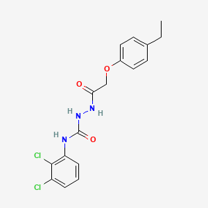 molecular formula C17H17Cl2N3O3 B2493979 1-(2-(4-エチルフェノキシ)アセチル)-4-(2,3-ジクロロフェニル)セミカルバジド CAS No. 893331-99-2