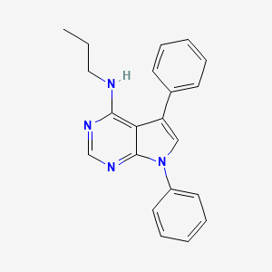 molecular formula C21H20N4 B2493980 5,7-diphenyl-N-propyl-7H-pyrrolo[2,3-d]pyrimidin-4-amine CAS No. 477225-78-8