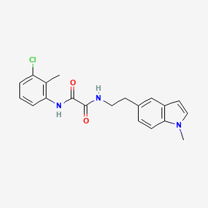 molecular formula C20H20ClN3O2 B2493988 N1-(3-氯-2-甲基苯基)-N2-(2-(1-甲基-1H-吲哚-5-基)乙基)草酰胺 CAS No. 2034419-04-8