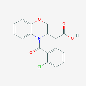 molecular formula C17H14ClNO4 B2494003 2-[4-(2-氯苯甲酰)-3,4-二氢-2H-1,4-苯并噁嗪-3-基]乙酸 CAS No. 439096-40-9