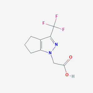 molecular formula C9H9F3N2O2 B2494007 [3-(三氟甲基)-5,6-二氢环戊[c]吡唑-1(4H)-基]乙酸 CAS No. 333309-24-3
