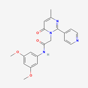 molecular formula C20H20N4O4 B2494008 N-(3,5-dimethoxyphenyl)-2-(4-methyl-6-oxo-2-(pyridin-4-yl)pyrimidin-1(6H)-yl)acetamide CAS No. 1421483-27-3