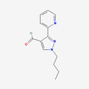 molecular formula C13H15N3O B2494010 1-butyl-3-(pyridin-2-yl)-1H-pyrazole-4-carbaldehyde CAS No. 1308436-29-4