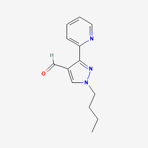 molecular formula C13H15N3O B2494010 1-丁基-3-(吡啶-2-基)-1H-吡唑-4-甲醛 CAS No. 1308436-29-4