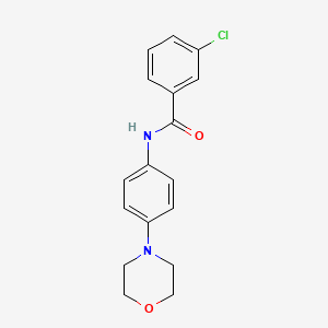 molecular formula C17H17ClN2O2 B2494011 3-chloro-N-(4-morpholinophenyl)benzenecarboxamide CAS No. 250714-45-5