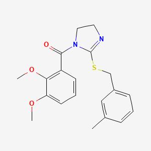 molecular formula C20H22N2O3S B2494013 (2,3-dimethoxyphenyl)(2-((3-methylbenzyl)thio)-4,5-dihydro-1H-imidazol-1-yl)methanone CAS No. 851803-31-1