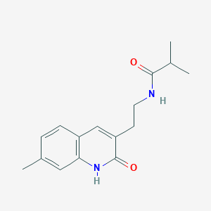 molecular formula C16H20N2O2 B2494026 N-(2-(7-methyl-2-oxo-1,2-dihydroquinolin-3-yl)ethyl)isobutyramide CAS No. 851404-92-7