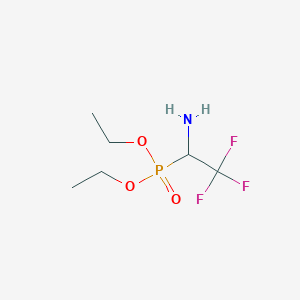 molecular formula C6H13F3NO3P B2494028 1-Diethoxyphosphoryl-2,2,2-trifluoroethanamine CAS No. 129416-29-1
