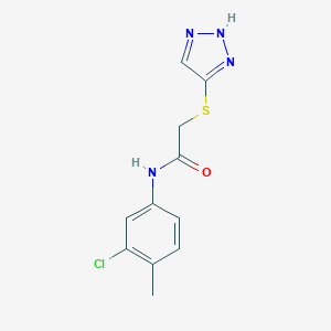 molecular formula C11H11ClN4OS B249403 N-(3-chloro-4-methylphenyl)-2-(1H-1,2,3-triazol-5-ylsulfanyl)acetamide 