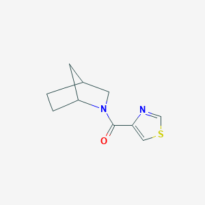 molecular formula C10H12N2OS B2494031 2-Azabicyclo[2.2.1]heptan-2-yl(1,3-thiazol-4-yl)methanone CAS No. 1343794-55-7