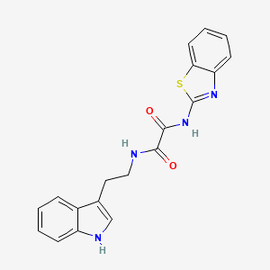 molecular formula C19H16N4O2S B2494034 N-[(2Z)-1,3-苯并噻唑-2(3H)-基亚甲基]-N'-[2-(1H-吲哚-3-基)乙基]乙二酰胺 CAS No. 920229-86-3