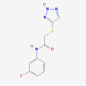 molecular formula C10H9FN4OS B249404 N-(3-fluorophenyl)-2-(1H-1,2,3-triazol-5-ylsulfanyl)acetamide 