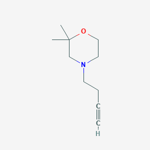 molecular formula C10H17NO B2494046 4-But-3-ynyl-2,2-dimethylmorpholine CAS No. 1341194-07-7