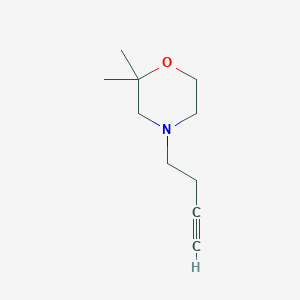 molecular formula C10H17NO B2494046 4-(But-3-yn-1-yl)-2,2-dimethylmorpholine CAS No. 1341194-07-7