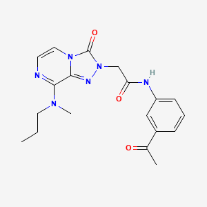 molecular formula C19H22N6O3 B2494054 N-(3-acetylphenyl)-2-(8-(methyl(propyl)amino)-3-oxo-[1,2,4]triazolo[4,3-a]pyrazin-2(3H)-yl)acetamide CAS No. 1251591-78-2