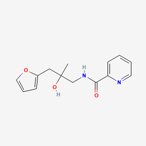 molecular formula C14H16N2O3 B2494065 N-(3-(furan-2-yl)-2-hydroxy-2-methylpropyl)picolinamide CAS No. 1795413-50-1