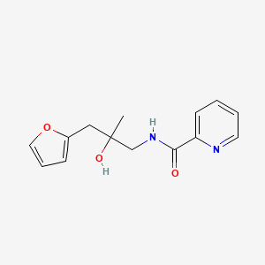 molecular formula C14H16N2O3 B2494065 N-(3-(Furan-2-yl)-2-hydroxy-2-methylpropyl)picolinamid CAS No. 1795413-50-1