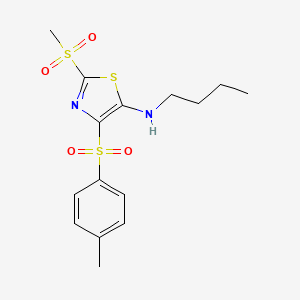 molecular formula C15H20N2O4S3 B2494072 N-butyl-2-(methylsulfonyl)-4-tosylthiazol-5-amine CAS No. 690983-06-3