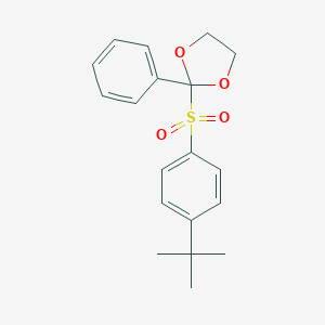 molecular formula C19H22O4S B249408 2-[(4-Tert-butylphenyl)sulfonyl]-2-phenyl-1,3-dioxolane 