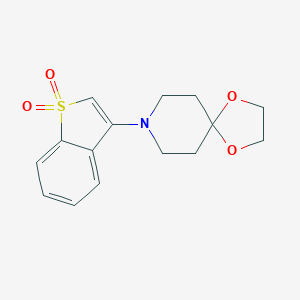 molecular formula C15H17NO4S B249409 8-(1,1-Dioxido-1-benzothien-3-yl)-1,4-dioxa-8-azaspiro[4.5]decane 